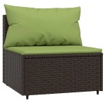vidaXL Set mobilier de grădină cu perne, 4 piese, maro, poliratan vidaXL Set mobilier de grădină cu perne, 4 piese, maro, poliratan