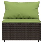 vidaXL Set mobilier de grădină cu perne, 4 piese, maro, poliratan vidaXL Set mobilier de grădină cu perne, 4 piese, maro, poliratan