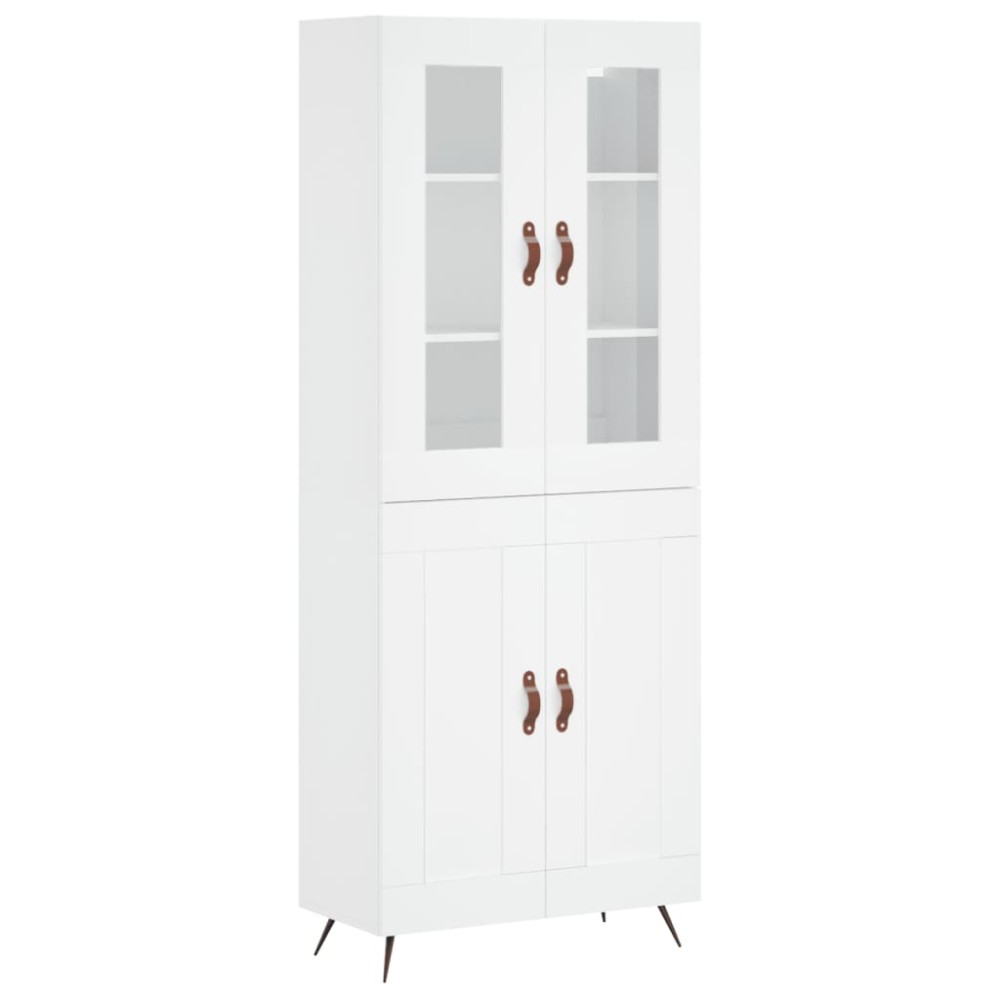 vidaXL Dulap înalt, alb, 69,5x34x180 cm, lemn compozit