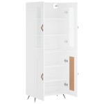 vidaXL Dulap înalt, alb, 69,5x34x180 cm, lemn compozit