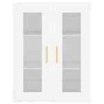 vidaXL Dulap înalt, alb, 69,5x34x180 cm, lemn compozit