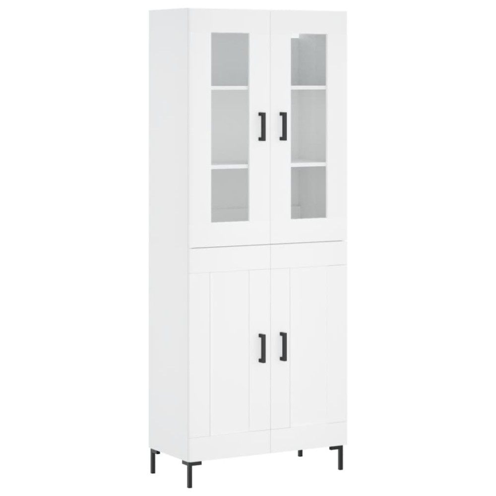 vidaXL Dulap înalt, alb, 69,5x34x180 cm, lemn compozit