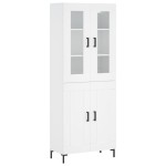 vidaXL Dulap înalt, alb, 69,5x34x180 cm, lemn compozit