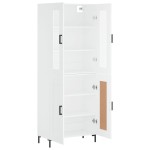 vidaXL Dulap înalt, alb, 69,5x34x180 cm, lemn compozit