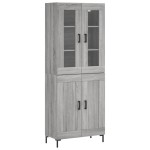vidaXL Dulap înalt, gri sonoma, 69,5x34x180 cm, lemn compozit