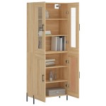 vidaXL Dulap înalt, stejar sonoma, 69,5x34x180 cm, lemn compozit
