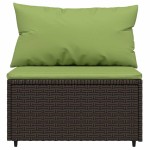 vidaXL Set mobilier de grădină cu perne, 3 piese, maro, poliratan vidaXL Set mobilier de grădină cu perne, 3 piese, maro, poliratan