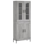 vidaXL Dulap înalt, gri sonoma, 69,5x34x180 cm, lemn compozit