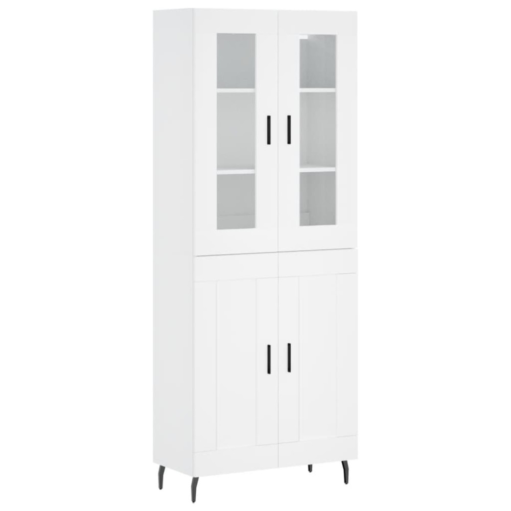 vidaXL Dulap înalt, alb, 69,5x34x180 cm, lemn compozit