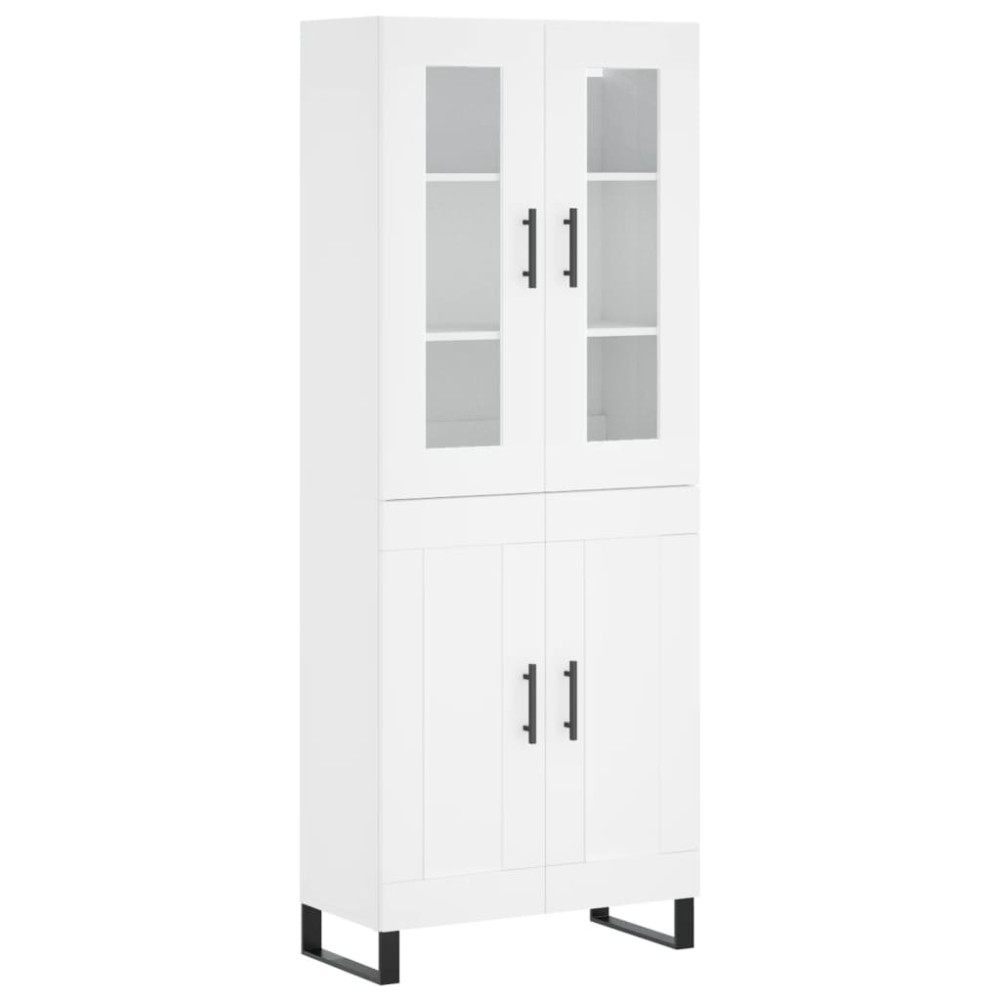vidaXL Dulap înalt, alb, 69,5x34x180 cm, lemn compozit