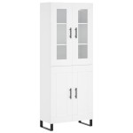 vidaXL Dulap înalt, alb, 69,5x34x180 cm, lemn compozit