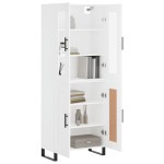 vidaXL Dulap înalt, alb, 69,5x34x180 cm, lemn compozit