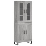 vidaXL Dulap înalt, gri sonoma, 69,5x34x180 cm, lemn compozit