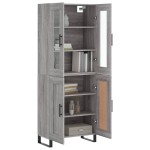 vidaXL Dulap înalt, gri sonoma, 69,5x34x180 cm, lemn compozit