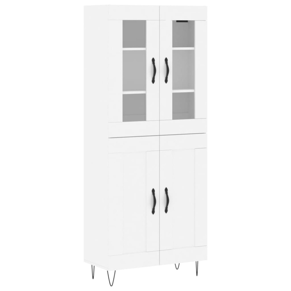 vidaXL Dulap înalt, alb, 69,5x34x180 cm, lemn compozit