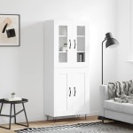 vidaXL Dulap înalt, alb, 69,5x34x180 cm, lemn compozit vidaXL Dulap înalt, alb, 69,5x34x180 cm, lemn compozit