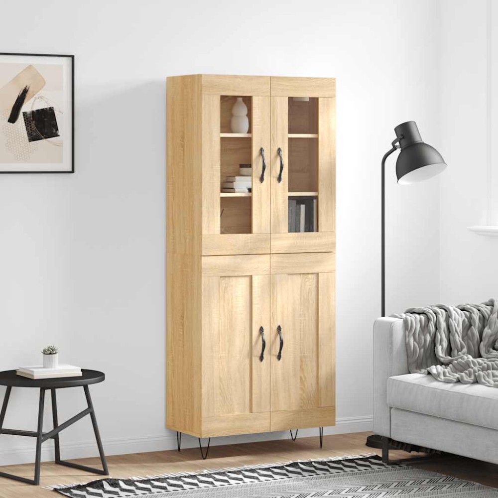vidaXL Dulap înalt, stejar sonoma, 69,5x34x180 cm, lemn compozit