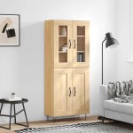 vidaXL Dulap înalt, stejar sonoma, 69,5x34x180 cm, lemn compozit vidaXL Dulap înalt, stejar sonoma, 69,5x34x180 cm, lemn compozit