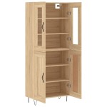 vidaXL Dulap înalt, stejar sonoma, 69,5x34x180 cm, lemn compozit vidaXL Dulap înalt, stejar sonoma, 69,5x34x180 cm, lemn compozit