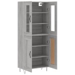 vidaXL Dulap înalt, gri sonoma, 69,5x34x180 cm, lemn compozit