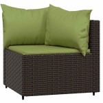 vidaXL Set mobilier de grădină cu perne, 3 piese, maro, poliratan vidaXL Set mobilier de grădină cu perne, 3 piese, maro, poliratan
