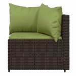 vidaXL Set mobilier de grădină cu perne, 3 piese, maro, poliratan vidaXL Set mobilier de grădină cu perne, 3 piese, maro, poliratan