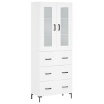 vidaXL Dulap înalt, alb, 69,5x34x180 cm, lemn compozit