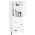vidaXL Dulap înalt, alb, 69,5x34x180 cm, lemn compozit