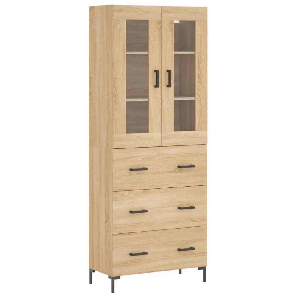 vidaXL Dulap înalt, stejar sonoma, 69,5x34x180 cm, lemn compozit