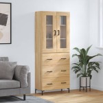 vidaXL Dulap înalt, stejar sonoma, 69,5x34x180 cm, lemn compozit vidaXL Dulap înalt, stejar sonoma, 69,5x34x180 cm, lemn compozit