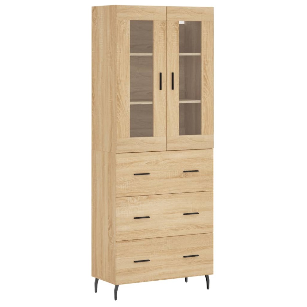 vidaXL Dulap înalt, stejar sonoma, 69,5x34x180 cm, lemn compozit