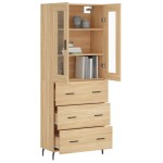 vidaXL Dulap înalt, stejar sonoma, 69,5x34x180 cm, lemn compozit