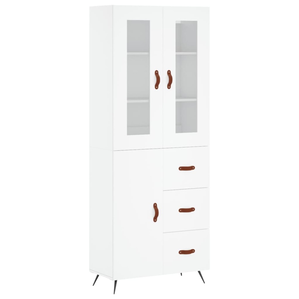 vidaXL Dulap înalt, alb, 69,5x34x180 cm, lemn compozit