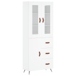 vidaXL Dulap înalt, alb, 69,5x34x180 cm, lemn compozit