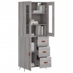 vidaXL Dulap înalt, gri sonoma, 69,5x34x180 cm, lemn compozit