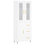 vidaXL Dulap înalt, alb, 69,5x34x180 cm, lemn compozit