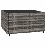 vidaXL Set mobilier de grădină cu perne, 4 piese, gri, poliratan vidaXL Set mobilier de grădină cu perne, 4 piese, gri, poliratan