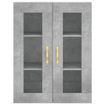 vidaXL Dulap înalt, gri beton, 69,5x34x180, lemn compozit