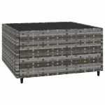 vidaXL Set mobilier de grădină cu perne, 4 piese, gri, poliratan vidaXL Set mobilier de grădină cu perne, 4 piese, gri, poliratan
