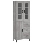 vidaXL Dulap înalt, gri sonoma, 69,5x34x180 cm, lemn compozit