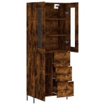 vidaXL Dulap înalt, stejar fumuriu, 69,5x34x180, lemn compozit vidaXL Dulap înalt, stejar fumuriu, 69,5x34x180, lemn compozit