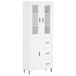vidaXL Dulap înalt, alb, 69,5x34x180 cm, lemn compozit