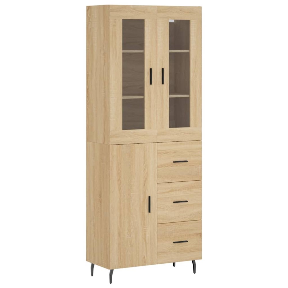 vidaXL Dulap înalt, stejar sonoma, 69,5x34x180 cm, lemn compozit