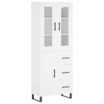 vidaXL Dulap înalt, alb, 69,5x34x180 cm, lemn compozit
