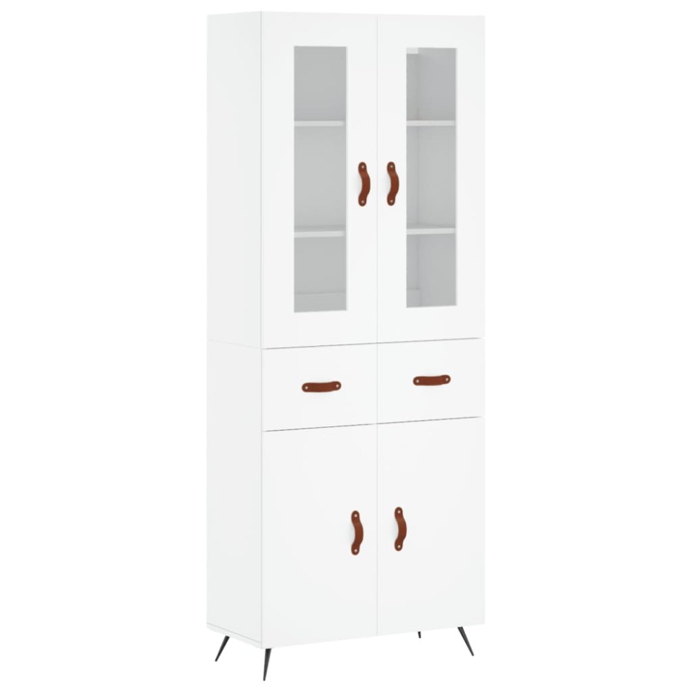 vidaXL Dulap înalt, alb, 69,5x34x180 cm, lemn compozit
