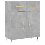 vidaXL Dulap înalt, gri beton, 69,5x34x180, lemn compozit