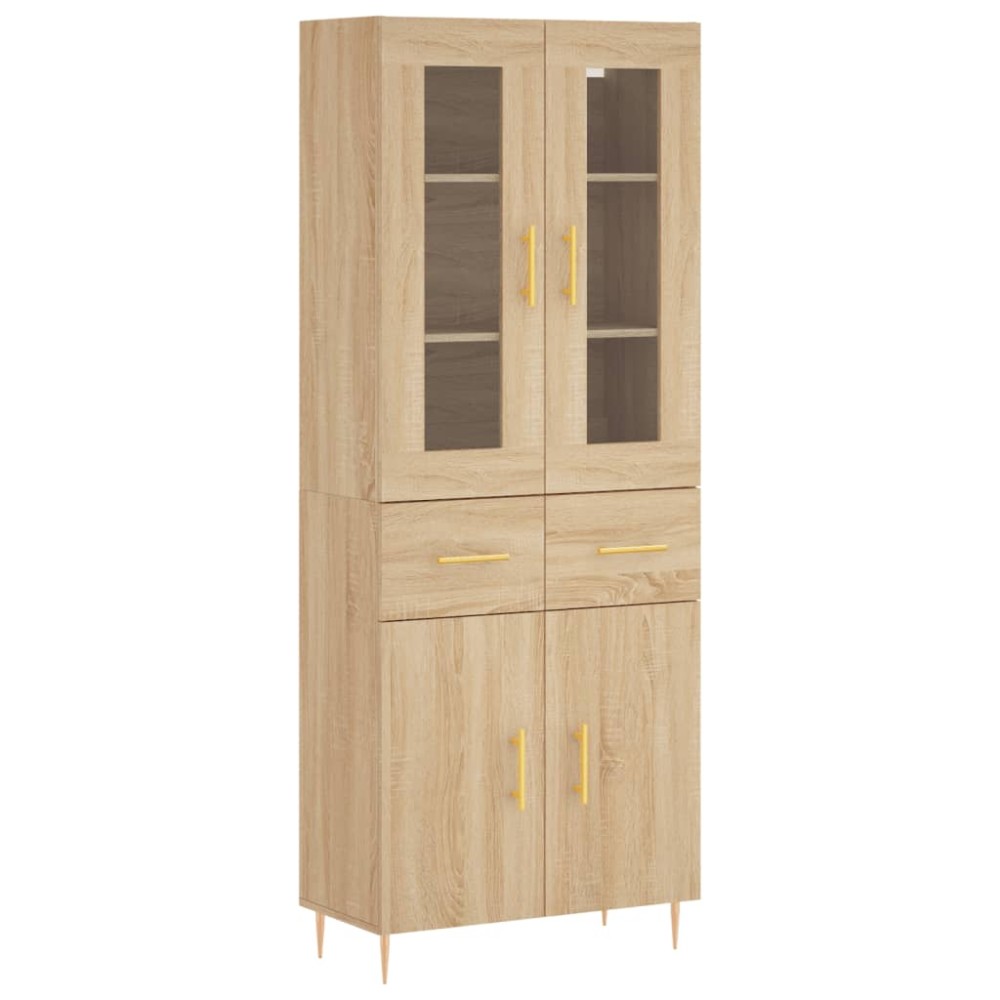 vidaXL Dulap înalt, stejar sonoma, 69,5x34x180 cm, lemn compozit