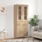 vidaXL Dulap înalt, stejar sonoma, 69,5x34x180 cm, lemn compozit vidaXL Dulap înalt, stejar sonoma, 69,5x34x180 cm, lemn compozit