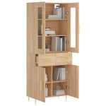 vidaXL Dulap înalt, stejar sonoma, 69,5x34x180 cm, lemn compozit vidaXL Dulap înalt, stejar sonoma, 69,5x34x180 cm, lemn compozit