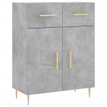 vidaXL Dulap înalt, gri beton, 69,5x34x180, lemn compozit